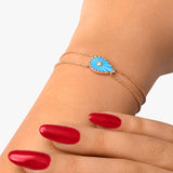 Bracelet Turquoise Martine (Grand modèle)