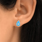 Boucles d'oreilles Turquoise Martine