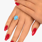 Bague Turquoise Martine (Grand modèle)